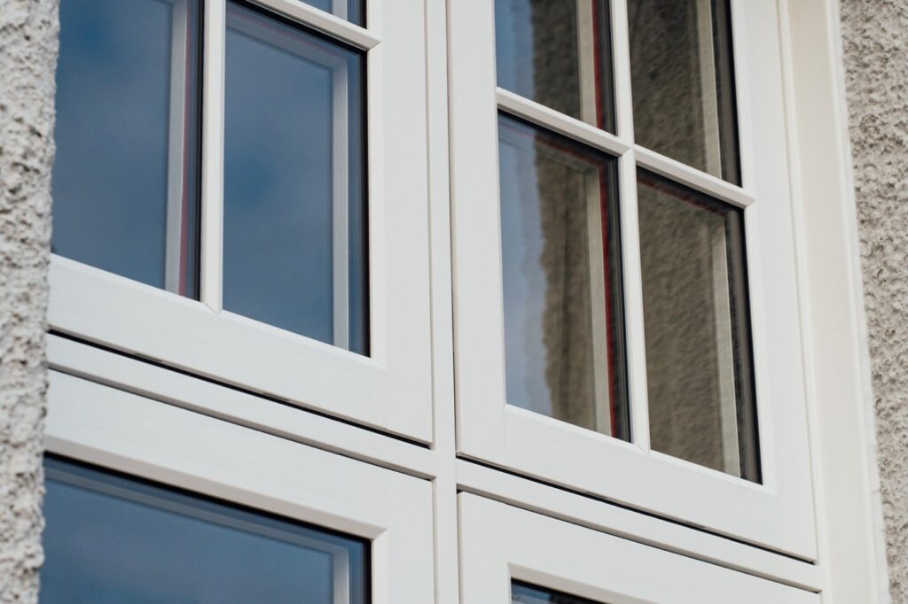 External White Woodgrain Windows