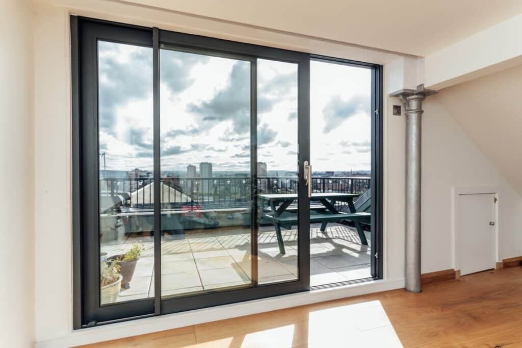 Aluminium 600 Series Patio Door in Textured Grey