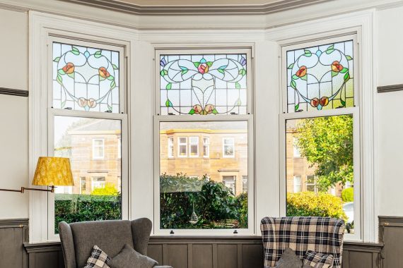 Sash and Case White with Glass Encapsulation