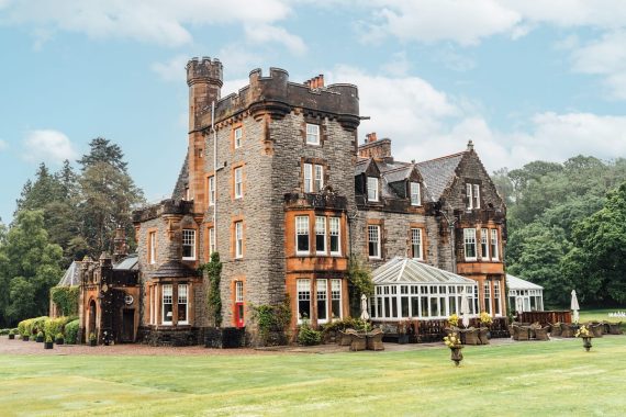 Eriska Hotel with White Woodgrain uPVC Windows and Doors