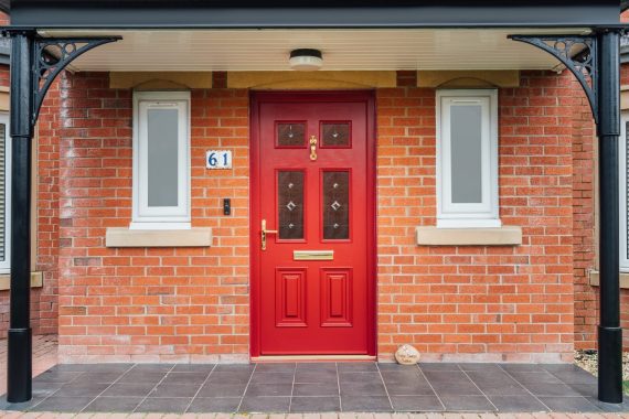 Front Door in Rich Red