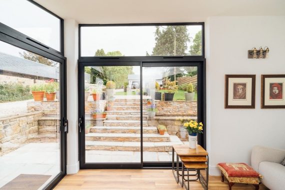 Obsidian Black Aluminium Lift and Slide Patio Doors